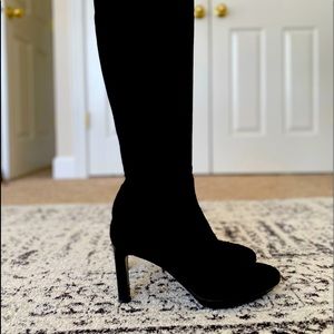 Aquitalia women’s tall black suede boots. Size 12